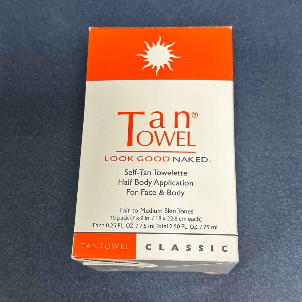 Tan Towel Self Tan Towelette Half Body Application Face & Body Classic